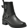 Bota Via Marte Salto Grosso Fivela Cano Curto Feminina Preto