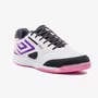 Chuteira Futsal Umbro Pro 5 Bump Branco Preto e Rosa 