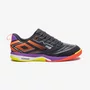 Chuteira Futsal Umbro Pro 5 Stable Preto, Roxo e Laranja