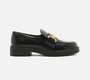 Mocassim Feminino Arezzo Couro Bridão Metálico Maxi Preto
