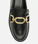 Mocassim Feminino Arezzo Couro Bridão Metálico Maxi Preto