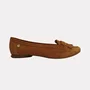 Mocassim Feminino Bottero Couro Camurça Castanho