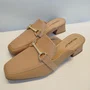 Mule Feminina Piccadilly Salto Nude Claro