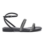 Rasteira Feminina Via Marte Preto Strass