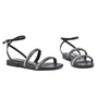 Rasteira Feminina Via Marte Preto Strass