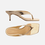 Sandália Feminina Arezzo Couro Dourado