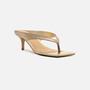 Sandália Feminina Arezzo Couro Dourado