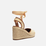 Sandália Feminina Arezzo Espadrille Bege Multicor