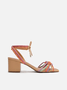 Sandália Feminina Arezzo Nude multicolorida