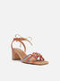 Sandália Feminina Arezzo Nude multicolorida