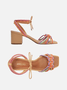 Sandália Feminina Arezzo Nude multicolorida