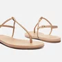 Sandália Feminina Arezzo Rasteira Nude