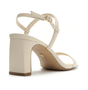 Sandalia Feminina Arezzo Salto Barra Off White