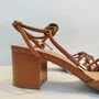 Sandália Feminina Arezzo Tiras Marrom