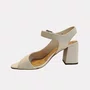 Sandália Feminina Bottero Couro Lateral Off White