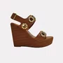 Sandália Feminina Debora Cholet Anabela Camel