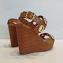 Sandália Feminina Debora Cholet Anabela Camel