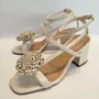 Sandália Feminina Debora Cholet Flor Areia
