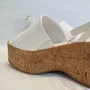 Sandália Feminina Lizi e Lizi Plataforma Cortiça Branco