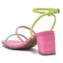 Sandália Feminina Via Marte Salto Bloco Multicolor