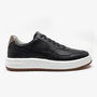 Sapatenis Masculino Democrata Drake Pulse Couro Preto Branco