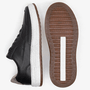 Sapatenis Masculino Democrata Drake Pulse Couro Preto Branco
