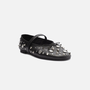 Sapatilha Feminina Arezzo Couro Tachas Preto