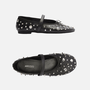 Sapatilha Feminina Arezzo Couro Tachas Preto