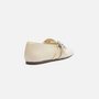Sapatilha Feminina Arezzo Couro Fivela Off White