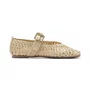 Sapatilha Feminina Arezzo Palha Vazada Natural Fivela