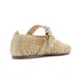 Sapatilha Feminina Arezzo Palha Vazada Natural Fivela