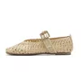 Sapatilha Feminina Arezzo Palha Vazada Natural Fivela