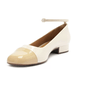 Sapato Boneca Anacapri Verniz Salto Bloco Off White