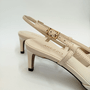 Sapato Feminino Arezzo Slingback Off White