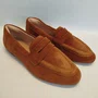 Sapato Feminino Loafer Lizi e Lizi Camurça Caramelo