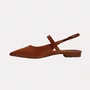 Sapato Feminino Via Marte Slingback Verniz Caramelo