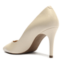 Sapato Scarpin Feminino Arezzo Couro Off White