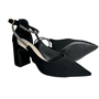 Sapato Scarpin Feminino Bebecê Salto Bloco Detalhe Strass Preto
