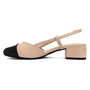 Sapato Via Marte Scarpin Slingback Preto/Creme