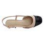 Sapato Via Marte Scarpin Slingback Preto/Creme