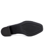 Scarpin Feminino Usaflex Couro Salto Bloco Preto