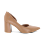 Scarpin Feminino Usaflex Salto Bloco Caramelo Camel
