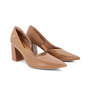 Scarpin Feminino Usaflex Salto Bloco Caramelo Camel