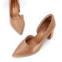 Scarpin Feminino Usaflex Salto Bloco Caramelo Camel