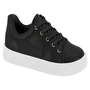 Tênis Feminino Beira Rio Cadarço Preto Branco