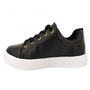 Tênis Feminino Beira Rio Cadarço Preto Branco