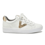 Tenis Feminino Via Marte Branco Dourado