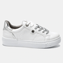 Tênis Feminino Via Marte Branco Prata