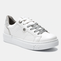 Tênis Feminino Via Marte Branco Prata