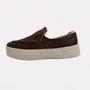 Tênis Slip On Feminino Lizi e Lizi Couro Marrom